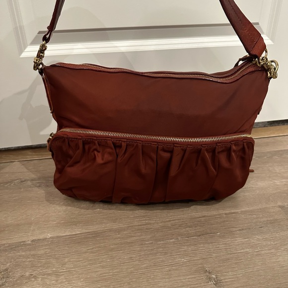 MZ Wallace Burgundy Nylon Shoulder Bag - Picture 4 of 6